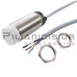 Sensor Inductive Ø30mm PNP (NO) 10-40Vdc 3-Wire D:15mm