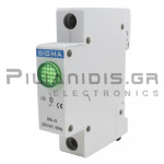 Ενδεικτικο LED Ράγας | 220VAC | Πράσινο | IP20