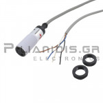 Photoelectric Switch Axial | Ø18mm | NPN | Dis: 3m | NO + NC | 10-30Vdc | with Cable 4-Wire