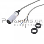 Φωτοκύτταρο Axial | Ø18mm | NPN | Dis: 3m | NO + NC | 10-30Vdc | με Καλώδιο 4-Wire