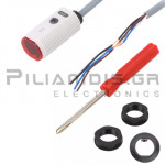 Photoelectric Switch Axial | Ø18mm | PNP | Dis: 1m | NO + NC | 10-30Vdc | with Cable 4-Wire | Without Mirror
