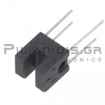 Φωτοκύτταρο PCB THT |  5x5.2x4.2mm | Slot:  2mm | Dark-ON | Vr: 5V | Vceo: 30V & Ic: 30mA