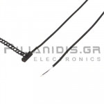Temperature Sensor PT100 (100Ω) Ø6x20mm  (-40℃C / 105℃C)  1.5m with Tire Up