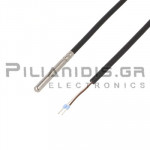 Temperature Sensor PT100 (100Ω) Ø6x50mm  (-20℃C / 105℃C)  1.5m