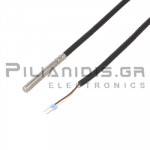 Temperature Sensor PT1000 (1KΩ) Ø6x50mm  (-20℃C / 105℃C)  1.5m