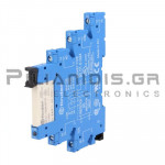 Rail Socket with Led Supply 6-24VDC  SPDT