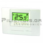 Digital Room Thermostat | Heating | +5?C έως +35?C | Wall-mounted | with Display | 2xAA | White