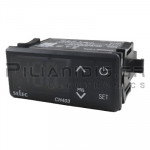 Temperature Regulator | 72x36mm | 2 ½ digit | 230VAC | 1xNO 10A | NTC 1.5m | IP65