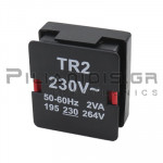 Transformer Module TR2/SNT2 | 230VAC | 2VA | for GAMMA series 22.5mm | 32x35x16mm