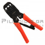 Steel Crimp Tool RJ9 / RJ11 / RJ45 (4P4C, 6P4C, 8P8C) with Ratchet Mechanism