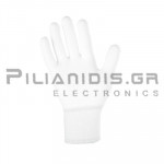 ESD Αντιστατικά Γάντια | Small S | anSi/ESD SP15.1 | Powder free | 100% Pure Nylon | Λευκό