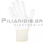 ESD Αντιστατικά Γάντια | Extra Large XL | anSi/ESD SP15.1 | Powder free | 100% Pure Nylon | Λευκό
