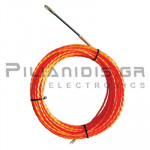 Polyester Fish Tape  3-Wire &Oslash;4mm | Detachable Ends |  5m | Pull: 450Kg max | Tube &Oslash;30mm max | Orange