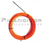 Polyester Fish Tape 3-Wire &Oslash;4mm | Detachable Ends | 15m | Pull: 450Kg max | Tube &Oslash;30mm max | Orange