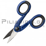 Stainless Steel Communication Scissors | Cable up Ø6,35mm | Stripper 18-20AWG & 22-24AWG