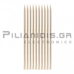 Wood Stick Ø4.76x175mm | Point & Slotted 1.0x5.0mm | 10 Pieces