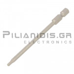 Screwdriver Bit | Hex Plus | 2.5mm | Length; 89mm | 1/4