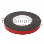 Dual Side Tape | Foam EVA | 15mm x 10m (Thickness : 1.0mm) | Black