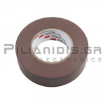 Ταινία Μονωτική PVC Temflex 19mm x 20m (Πάχος : 0.127mm) Καφέ