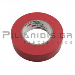 Ταινία Μονωτική PVC Temflex 19mm x 20m (Πάχος : 0.127mm) Κόκκινη