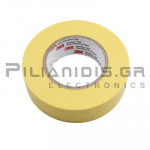Ταινία Μονωτική PVC Temflex 19mm x 20m (Πάχος : 0.127mm) Κίτρινη