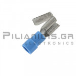 Push-on Terminal 1.5 - 2.5mm | Male + Female 6.3 x 0.8mm | Blue