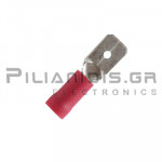Push-on Terminal 0.25 - 1.5mm | Male 6.3 x 0.8mm | Red