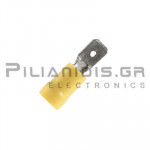 Push-on Terminal 4.0 - 6.0mm | Male  6.3 x 0.8mm | Yellow