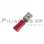 Push-on Terminal 0.25 - 1.5mm | Female 4.8 x 0.8mm | Red