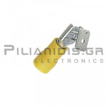 Ακροδέκτης Καλωδίου 4.0 - 6.0mm | Συρταρωτός Αρσενικό + Θηλυκό  6.3 x 0.8mm | Κίτρινο