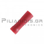 Ακροδέκτης Καλωδίου  0.25 - 1.5mm | Συρταρωτός Θηλυκό 2.8 x 0.5mm | Μονωμένο | Κόκκινο