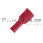 Push-on Terminal 0.25 - 1.5mm | Female 6.3 x 0.8mm | Insulated | Red