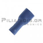 Push-on Terminal 1.5 - 2.5mm | Female 6.3 x 0.8mm | Insulated | Blue