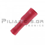 Ακροδέκτης Καλωδίου 0.25 - 1.5mm | Κυλινδρικός Θηλυκό Ø4.0mm | Κόκκινο