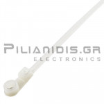 Cable Τies With Hole 150x3,6mm  |  Ø32mm Max  | 100 Pieces | White