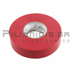 Ταινία Μονωτική PVC 19mm x 25m (Πάχος : 0.15mm) Κόκκινη