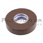 Insulating Tape PVC 19mm x 25m (Thickness : 0.15mm) Brown