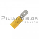 Push-on Terminal 4.0 - 6.0mm | Male  6.3 x 0.8mm | Yellow