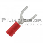 Fork Terminal 0.25 - 1.5mm | 6.0mm | Red