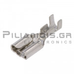Push-On Terminal 0.5 - 1.0mm | Female 6.3 x 0.8mm | Uninsulated + Safety Lock