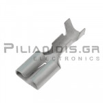Push-On Terminal 0.5 - 2.0mm | Female 6.3 x 0.8mm  | Uninsulated + Safety Lock