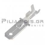 Push-On Terminal 0.5 - 2.0mm | Male 6.3 x 0.8mm | Uninsulated + Safety Lock