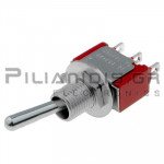 Toggle Switch ΜΙΝΙ  Ø6.35mm 3 Contacts (ΟΝ) - OFF - (ΟΝ) 2Α/250VAC