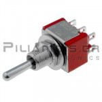 Toggle Switch ΜΙΝΙ Ø6.35mm 6 Contacts (ΟΝ) - OFF - (ΟΝ) 2Α/250VAC