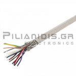 Flexible Cable LIY(C)Y ΤΡ 6x2x0.25mm (Ø7.6mm) Shielded PVC Grey