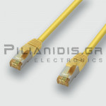 Patch Cord Cable S/FTP Cat6A RJ45 Male - RJ45 Male 1.0m Yellow