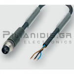 Καλώδιο M8 Αρσενικό 3pin (Ευθεία) σε 3x0.25mm² (PUR) | A-Coded | 2.0m | IP68 | C-Track