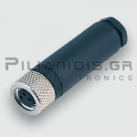 Connector M8 | 3pin | Female | Screw Terminal | IP67 | Straight