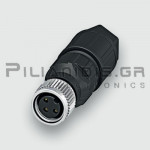 Connector M8 | 3pin | Female | Solder | IP67 | Straight