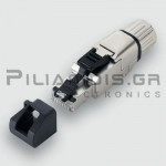 Industrial Connector RJ45 | 4P | Straight | Cat.5e | AWG24-22 | Profinet,SERCOS3,Ethercat